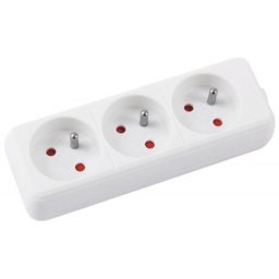 Prelungitor Prelungitor cu 3 prize, cablu 5 metri, Office Products - alb
