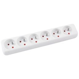 Prelungitor Prelungitor cu 6 prize, cablu 5 metri, Office Products - alb