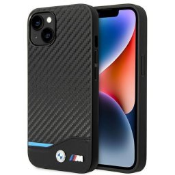 Husa Case BMW BMHCP14M22NBCK iPhone 14 Plus 6.7 "black / black Leather Carbon