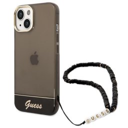 Husa Guess GUHCP14SHGCOHK iPhone 14 6.1 "black / black hardcase Translucent Pearl Strap