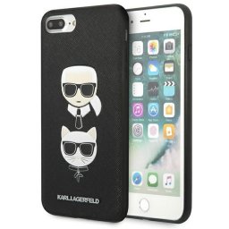 Husa Husă Karl Lagerfeld Saffiano Karl & Choupette Head pentru iPhone X / XS, Negru