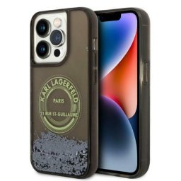 Husa Husă Karl Lagerfeld Glitter Karl & Choupette pentru iPhone 14 Pro Max, Negru