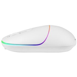 Mouse RATERO WHITE RF 2.4 Ghz, Wireless, baterie încorporată 1600 DPI