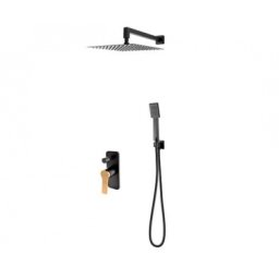 Set dus incastrat FDesign Sepia negru-roz auriu