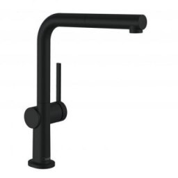 Baterie bucatarie cu pipa extractibila HansGrohe Talis M54 negru mat