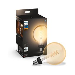 Bec LED dimabil Philips Hue WHITE FILAMENT G125 E27/7W/230V 2100K