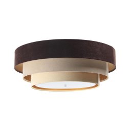 Lustr TRINITI 2xE27/60W/230V maro/bej/auriu
