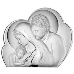 Icoana Sfanta Familie Argint 14.8 x 12 cm