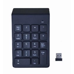 Tastatura KPD-W-02, numeric keypad Notebook/PC, wireless, Black