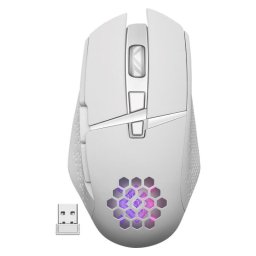 Mouse GM-514 GLORY OPTIC RF RGB 3200dpi Wireless LED White