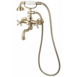 Baterie cada dus FDesign Lacrima cu set de dus bronz antichizat