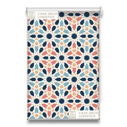 Roletă textilă Royal 5008 multicoloră cu model geometric mozaic