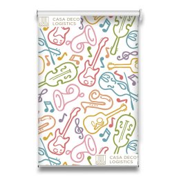 Roletă textilă Urban 4002 cu instrumente muzicale colorate