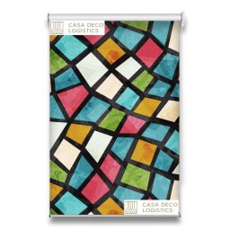 Roletă textilă Urban 4017 cu model geometric colorat