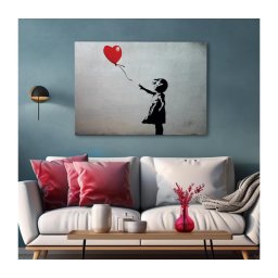 Pictură murală pe pânză 50x70 cm negru/gri