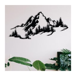 Decorațiune de perete 30x67 cm metal munți