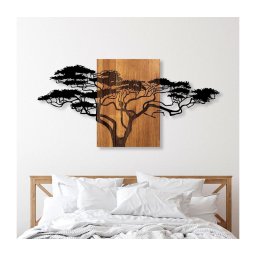Decorațiune de perete 70x144 cm lemn/metal copac