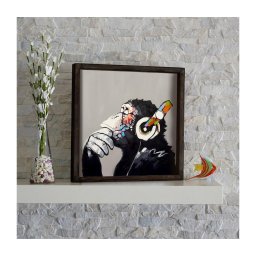 Tablou de perete 33x33 cm negru/multicolor