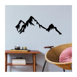 Decorațiune de perete 37x70 cm metal munți