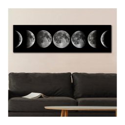 Pictură murală pe pânză 50x120 cm fazele lunii