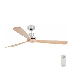 Ventilator de tavan FARO 33504DC LANTAU XL lemn/crom d. 168 cm + telecomandă