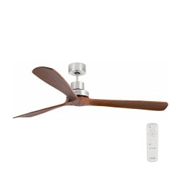 Ventilator de tavan FARO 33464DC LANTAU XL maro/crom d. 168 cm + telecomandă