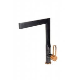 Baterie bucatarie Fdesign Zaffiro negru-roz auriu