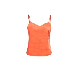ONLY Top Onlmayra Tie Satin Singlet Wvn 15255634 17-1462 TCX flame