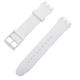 Curea silicon tip Swatch 17 mm albă-58645