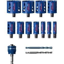 Set carote 14 bucati EXPERT materiale dure, 20/22/25/32/35/40/44/51/60/68/76 mm