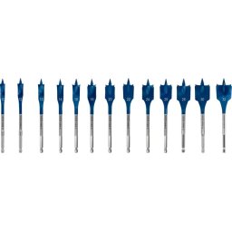 Set de burghie plate EXPERT Self Cut Speed, 10/12/13/14/16/18/20/22/24/25/28/30/32 mm, 13 buc.