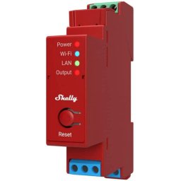 Releu inteligent Releu WiFi, LAN si Bluetooth Pro 1PM, Din Rail, 1 canal cu masurarea energiei, 16A, Rosu