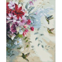 Set goblen cu diamante, cu sasiu, Magia primaverii, 40x50 cm