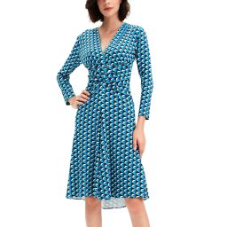 DIANE VON FURSTENBERG Rochie Dvf Jerry Dress DVFDL1R029FGSGT february geo sm goddess turq