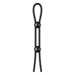 Nexus Forge Double Adjustable Lasso Silicone Cock Ring Black