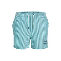 JACK & JONES Costum de baie Jpstfiji Seersucker Jjswimshorts 12230406 18-4834 TCX deep lake