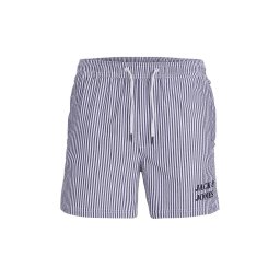 JACK & JONES Costum de baie Jpstfiji Seersucker Jjswimshorts 12230406 19-3923 TCX navy blazer