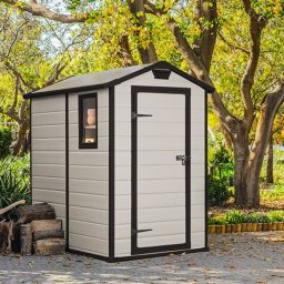 Casuta de gradina, Keter, Bej, 4x6, colectie Manor, ferestre, ventilatie