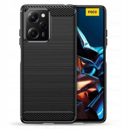 Husa Tech-Protect TPU Carbon textură carbon neagră - Husă silicon - compatibil cu Xiaomi Poco X5 Pro / Redmi Note 12 Pro