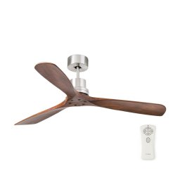 Ventilator de tavan FARO 33370DC LANTAU maro/crom mat d. 132 cm + telecomandă