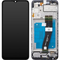 Piese si componente Display - Touchscreen Samsung Galaxy A03 A035F, Cu Rama, Varianta Europa, Negru, Service Pack GH81-21626A