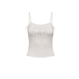ONLY Top Onlfeather S/L Top Jrs 15289473 11-4201 TCX cloud dancer