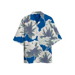 JACK & JONES Cămaşă Jorgallery Resort Shirt Ss Tg 12241163 19-4050 TCX nautical blue