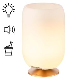 Lampă, suport pentru sticle și difuzor de ton Bluetooth Kooduu Atmos Bronze