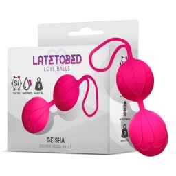 LateToBed Geisha Double Kegel Balls Fuchsia 70g