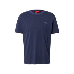 HUGO Tricou 'Dero' bleumarin / alb