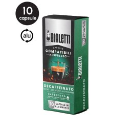 10 Capsule Bialetti Decaffeinato - Compatibile Nespresso
