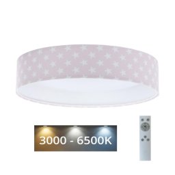 LED Lampă Reglabilă GALAXY KIDS LED/24W/230V stele roz/alb + DO