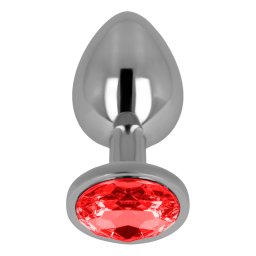 OhMama Anal Plug Metal Red 7cm