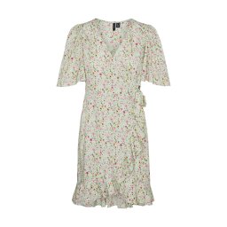 VERO MODA Rochie Vmemma Henna Ss Short Wrap Dress Wvn Ga 10290762 14-6316 TCX sprucestone